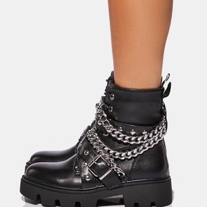 Lady Godiva Chain Revolt ankle boots